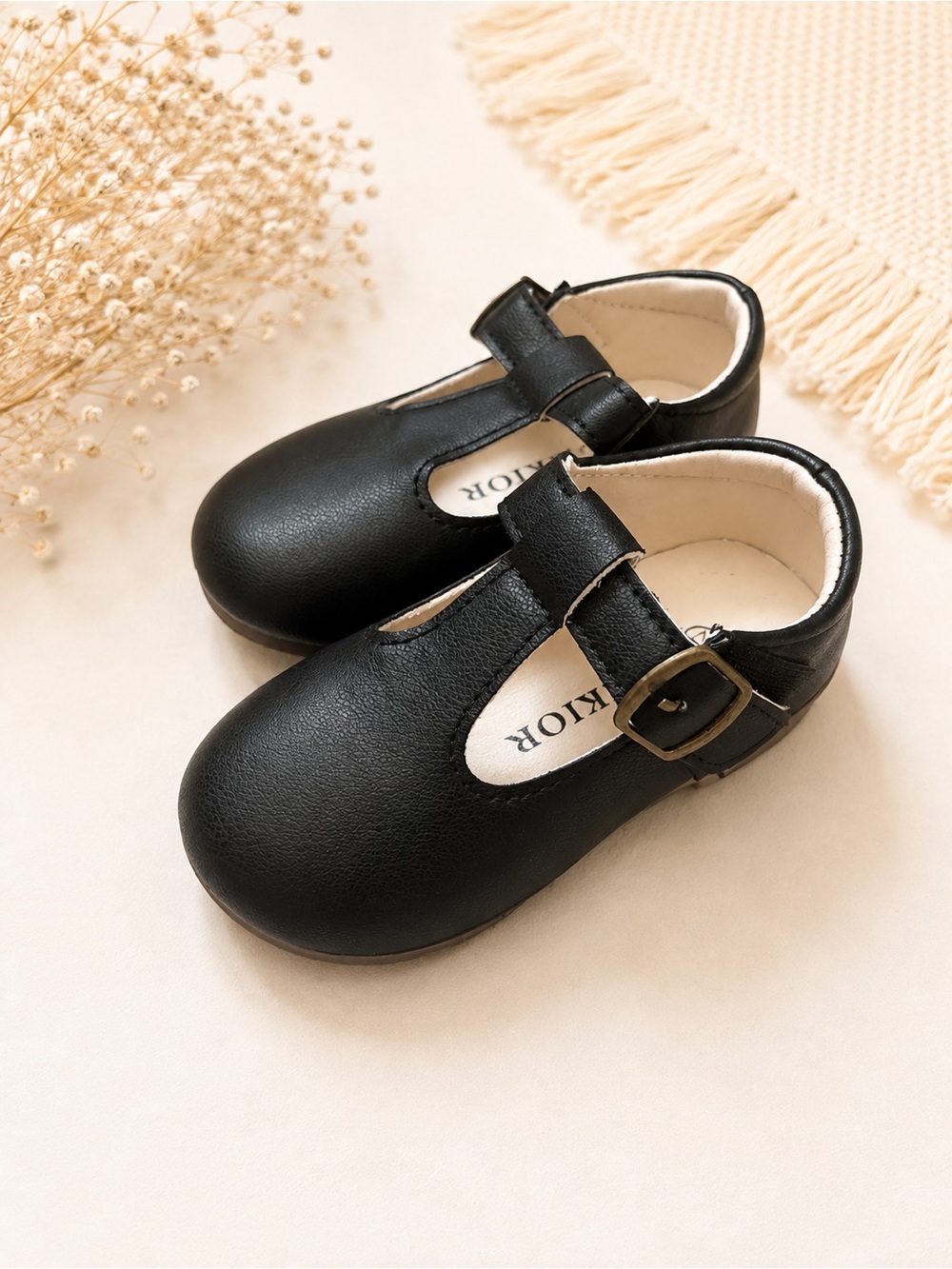 Classic Black T-Strap Kids Mary Jane Shoes